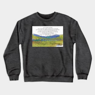 Love Is Patient: Mountain Lake In Watercolor Crewneck Sweatshirt